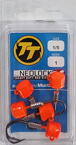 TT Lures NedlockZ  Jig Heads - Size 1 1/5th oz Orange
