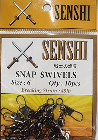 Senshi Snap Swivels Size 6 45lb 10pcs
