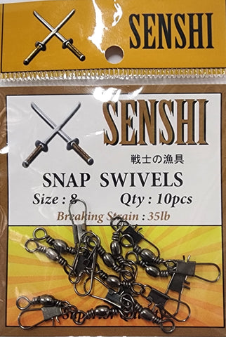 Senshi Snap Swivels Size 8 35lb 10pcs