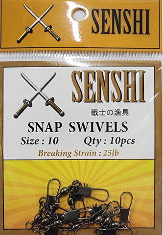 Senshi Snap Swivels Size 10 25lb 10pcs – Mid Coast Fishing Bait & Tackle