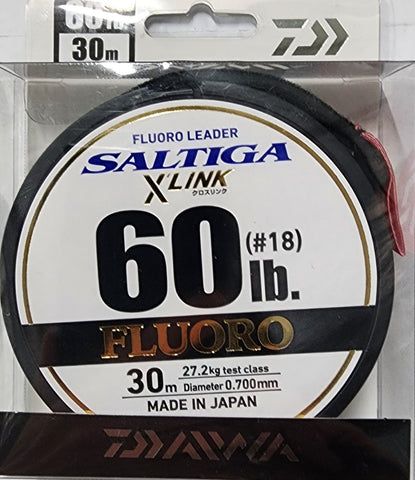 Daiwa Saltiga X Link Flouro Leader 60lb 30m