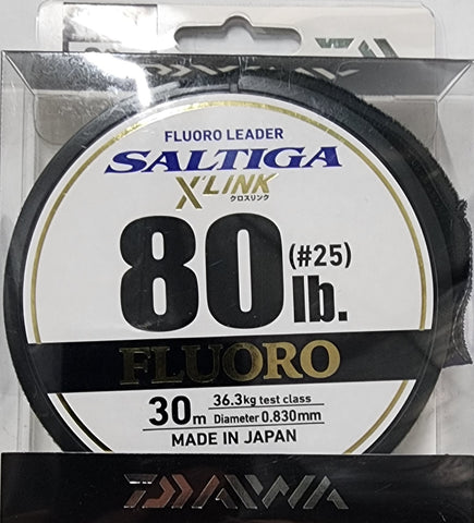 Daiwa Saltiga X Link Flouro Leader 80lb 30m