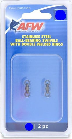 AFW Stainless Steel Ball Bearing Swivel #1 110lb (2pcs)