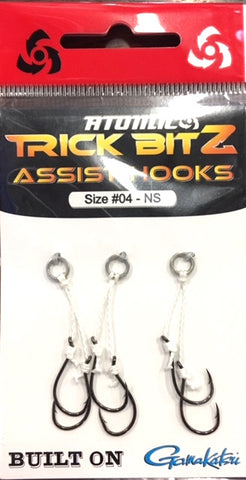 Atomic Trick Bitz Fishing Assist Hooks - No Skirt - Size 4