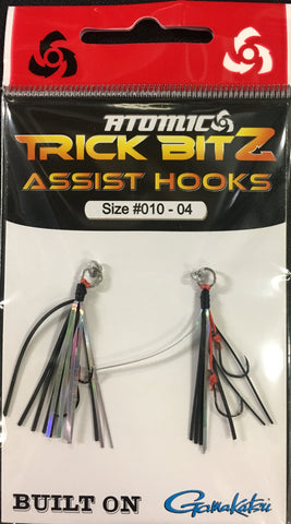 Atomic Trick Bitz Fishing Assist Hooks - Size 10 - 04 Black Silver