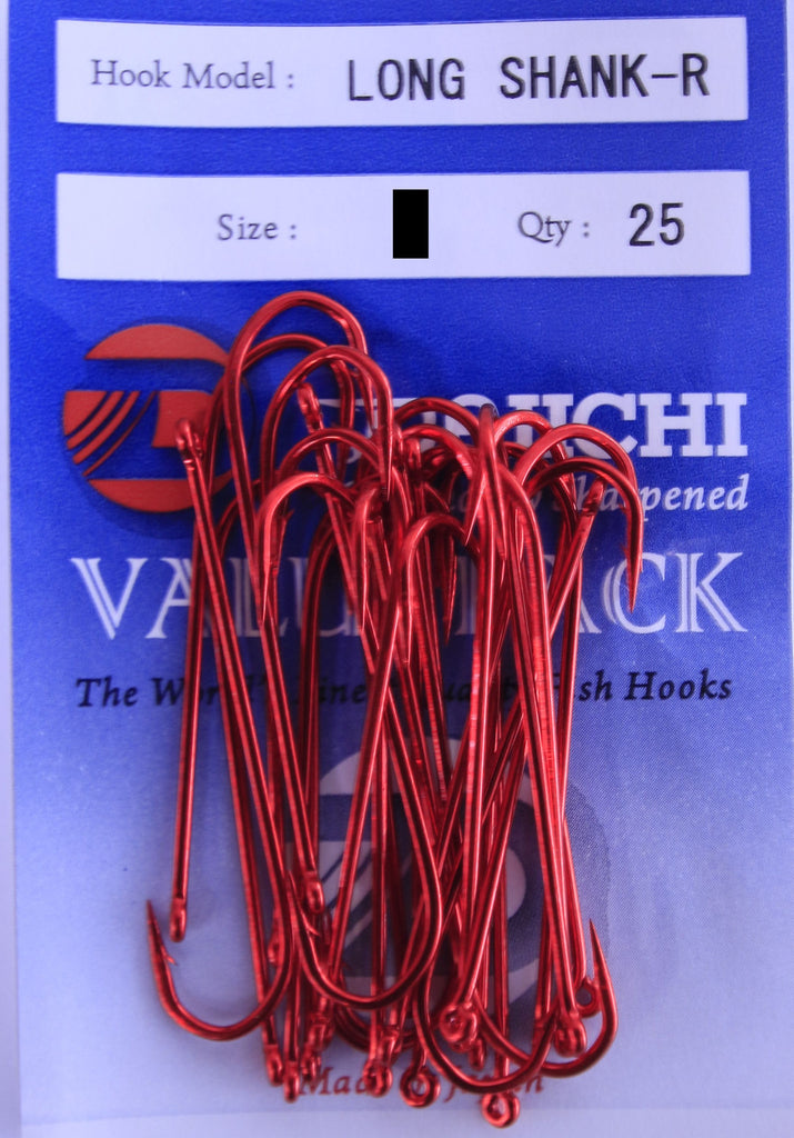 Daiichi Long Shank-R Hook Value Pack - Size 8, 25 Pieces – Mid