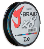 Daiwa J Braid X8 Braided Fishing Line 100lb 500m Multi Colour