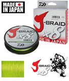 Daiwa J Braid X8 Braided Fishing Line 6lb 150m Chartreuse