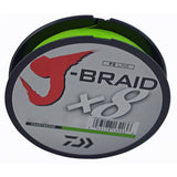 Daiwa J Braid X8 Braided Fishing Line 6lb 150m Chartreuse