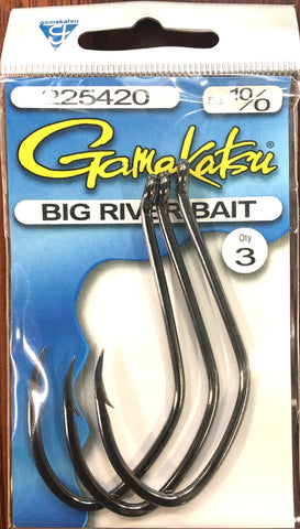 Gamakatsu Mega Bait Hooks 10/0 x 2 packs of 3 fishing hooks new