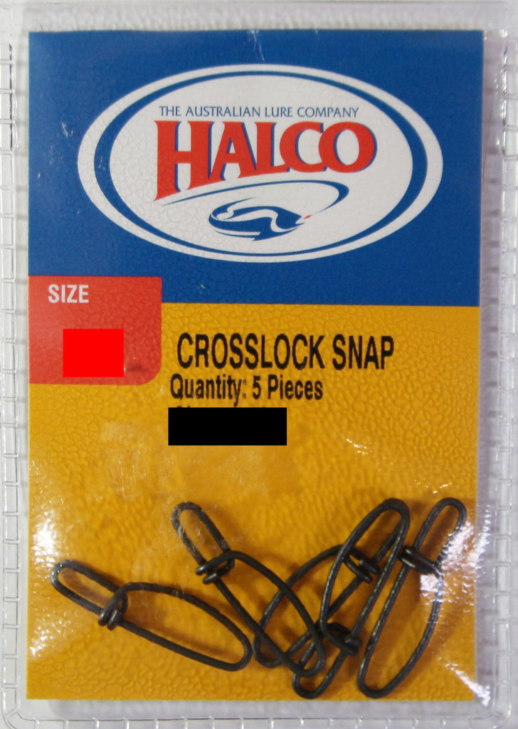 Halco Crosslock Snap Clip - Size 6, 65kg 5 Pieces – Mid Coast Fishing Bait  & Tackle