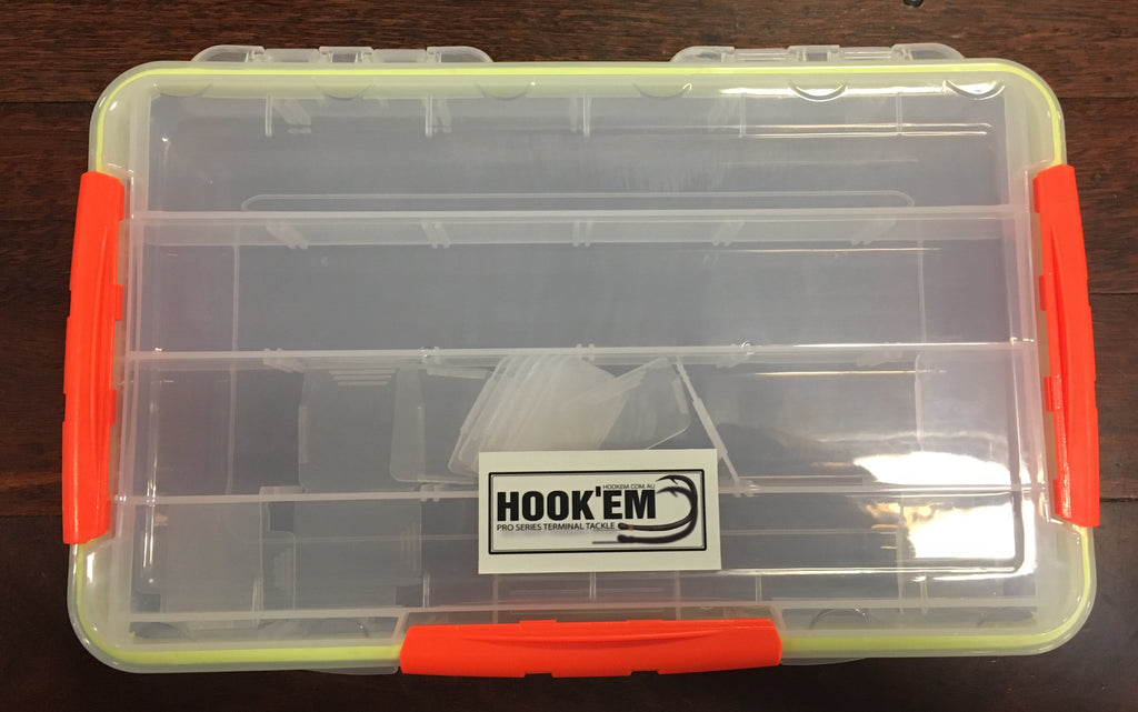 Hookem Waterproof Tackle Box - Large – Mid Coast Fishing Bait & Tackle