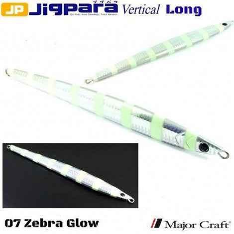 Major Craft Jigpara Vertical Jig - 300g Zebra Glow