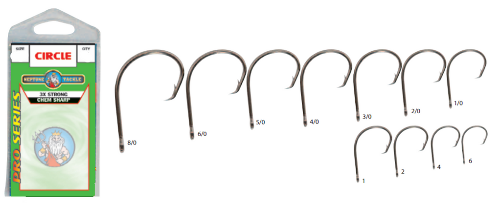 Neptune Octopus Circle Hook Value Pack - Size 8/0, 8 Pieces CB80 – Mid  Coast Fishing Bait & Tackle