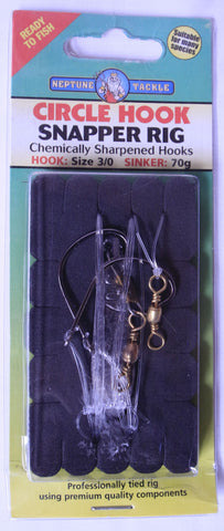 Neptune Tackle Snapper Rig Circle Hook - Size 3/0 CHSNRR