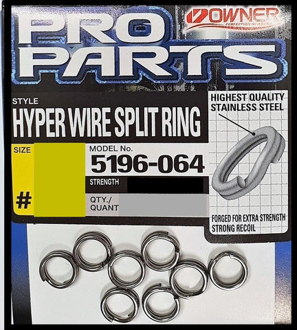 Owner Hyper Wire Fishing Split Rings - Size 11, 5pcs