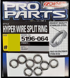Owner Hyper Wire Fishing Split Rings - Size 8, 7pcs