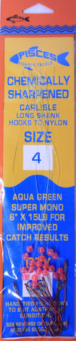 Sunseeker Long Shank Hooks Pretied Size 4