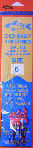 Sunseeker Long Shank Hooks Pretied Size 6
