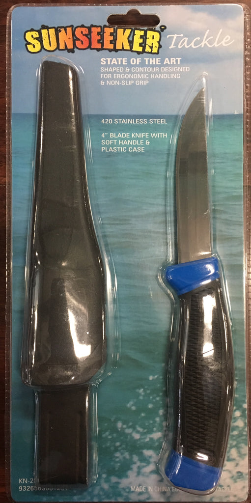 Sunseeker 4 Fishing Bait Knife with Sheath – Mid Coast Fishing Bait &  Tackle