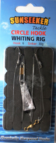 Sunseeker Circle Hook Whiting Rig - Size 6  CHWR6X30