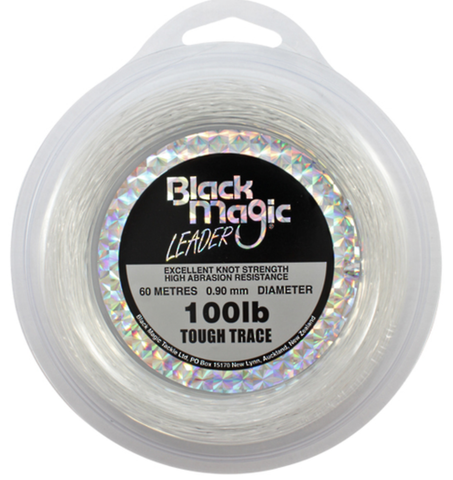 Black Magic Tough Trace Leader Line - 100lb 60m Spool
