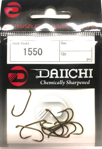 Daiichi 1550 Fishing Hook - Pocket Pack Size 2, 8 Pieces