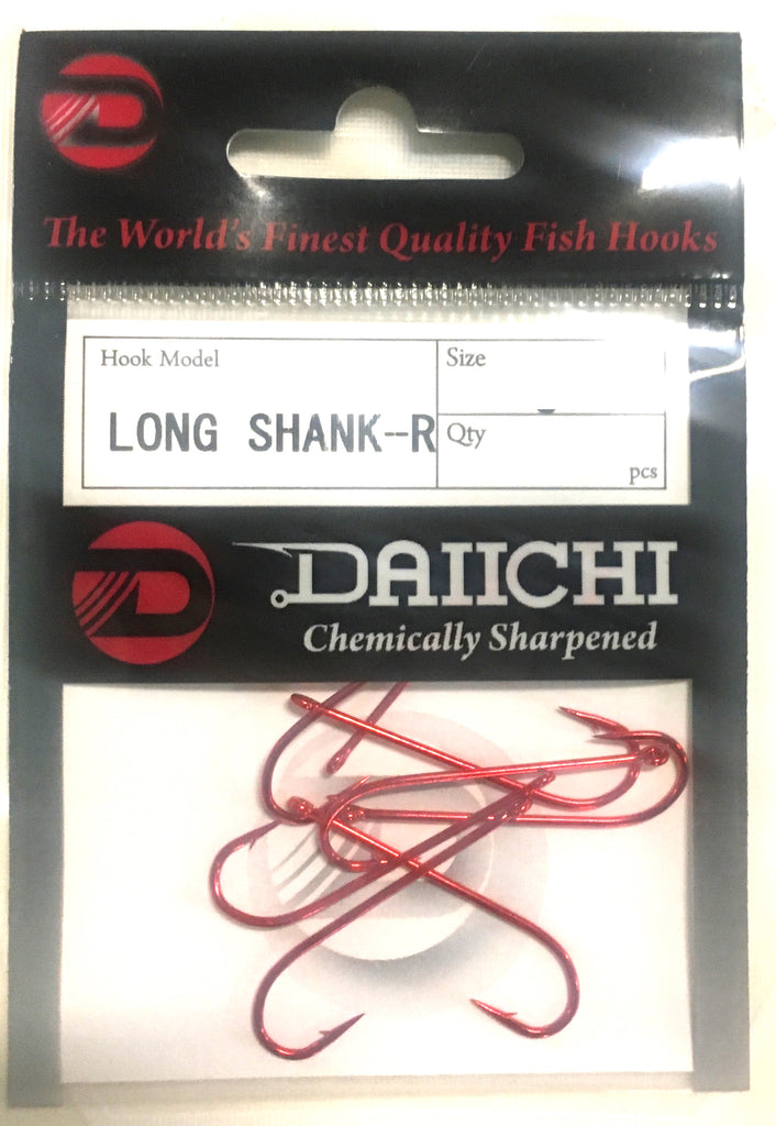Daiichi Long Shank-R Hook Pocket Pack - Size 8, 8 Pieces – Mid Coast  Fishing Bait & Tackle