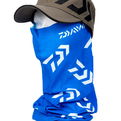 Daiwa Headsock Head Sock Sun and Wind Face Mask - Blue White