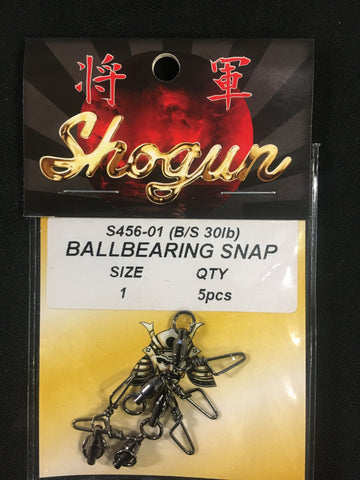 Shogun Ball Bearing Snap Swivel - Size 1 30lb, 5 pcs #S456-01