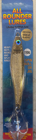 All Rounder Metal Salmon Tailor Lure - Gold 110 gram
