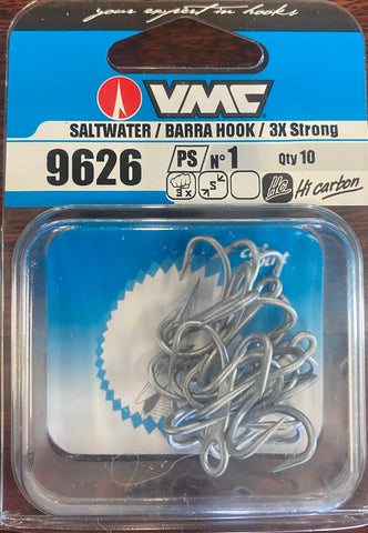 VMC 9296 3X Strong Treble Hook Size 1, 10pcs