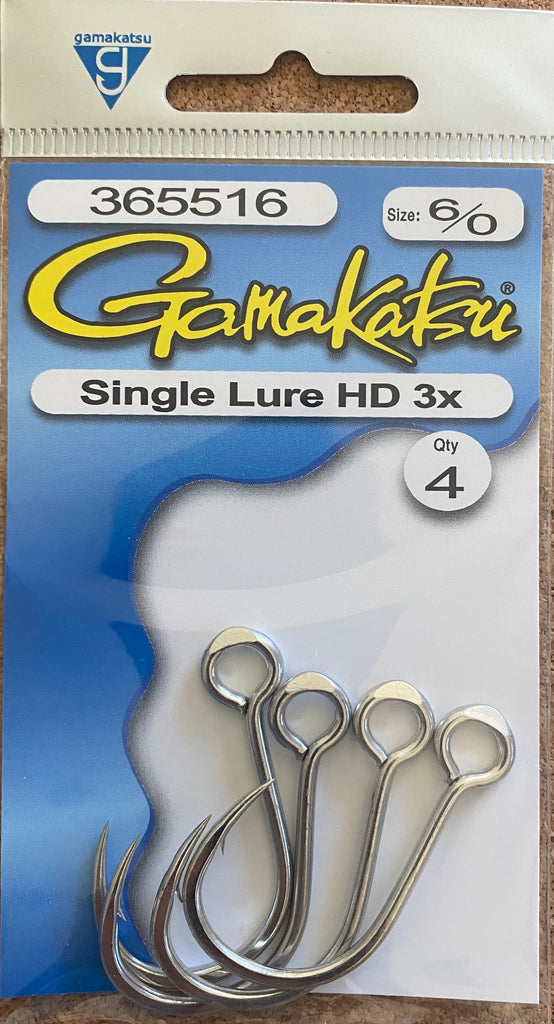 Gamakatsu Single Lure Hook HD 3X Size 6/0, pc - Main Image