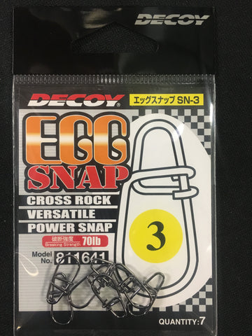 Decoy Egg Snap SN3 Fishing Clip - Size 3, 70lb, 7 pcs #811641