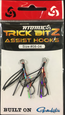 Atomic Trick Bitz Fishing Assist Hooks - Size 8 - Colour 04 Black Silver