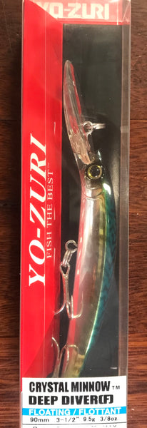 Leurre Yo Zuri Crystal Minnow DD 90 Mm - Flottant - Rattle - Pêche En Mer - R1134-HAJ