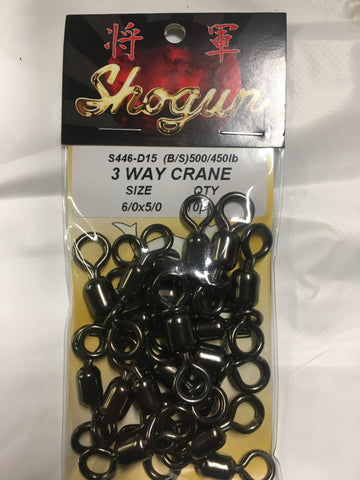 Shogun 3 Way Crane Swivel Size 6/0, 10 pieces, S446-D15