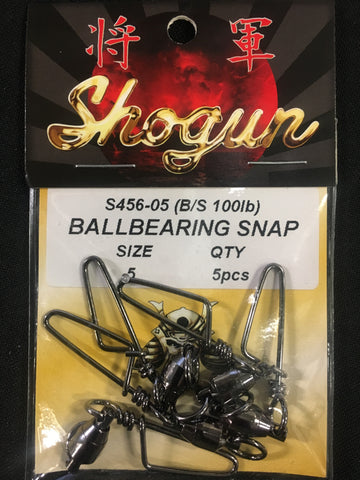 Shogun Ball Bearing Snap Swivel - Size 5 100lb, 5 pcs #S456-05