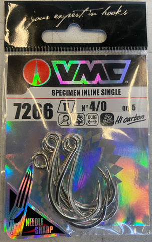 VMC 7266 Single Lure Hook 4/0, 5pcs
