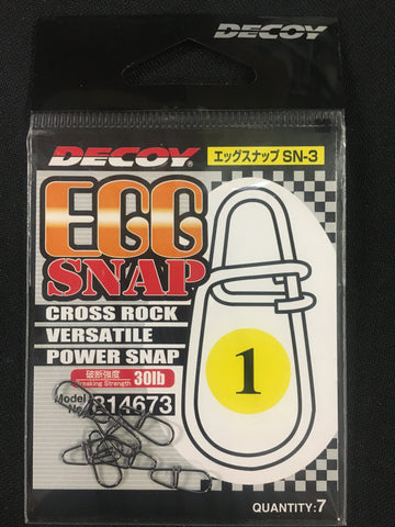 Decoy Egg Snap SN3 Fishing Clip - Size 1, 30lb, 7 pcs #814673
