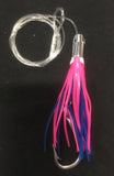 HookEm Jet Head Tuna Skirt - Fully Rigged - Col Pink over Blue JHLPNK-BLU