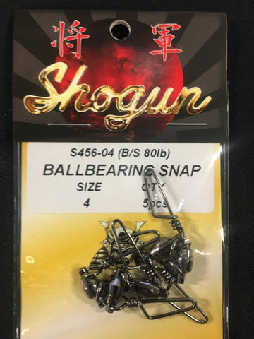 Shogun Ball Bearing Snap Swivel - Size 4 80lb, 4 pcs #S456-04