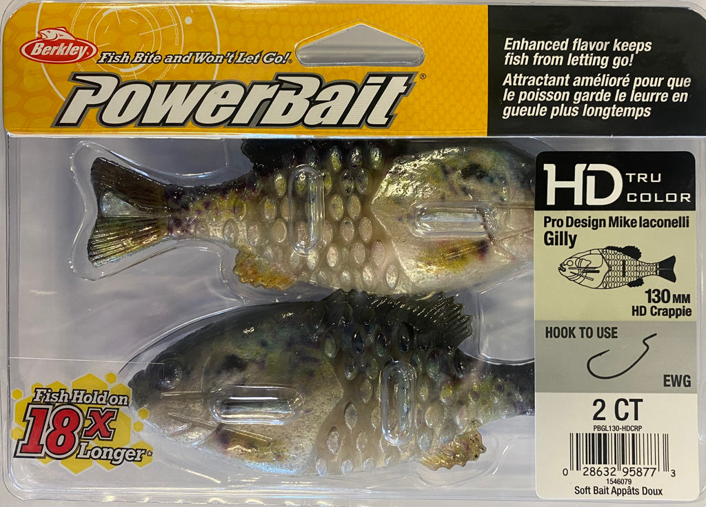 fish bite and won't let go lures Berkley PowerBait Gilly 130mm HD Crappie 1546079