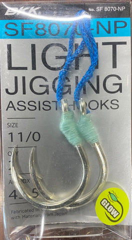 BKK SF8070-NP Light Jigging Assist Hooks Size 11/0 QTY 2