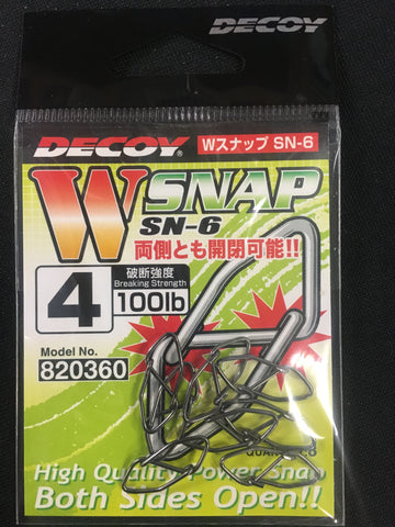 Decoy W Snap SN6 Fishing Clip - Size 4, 100lb, 8 pcs #820360