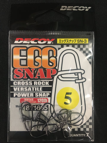 Decoy Egg Snap SN3 Fishing Clip - Size 5, 120lb, 7 pcs #811665