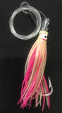 HookEm Jet Head Tuna Skirt - Fully Rigged - Col Lumo over Pink JHLLUMO-PNK