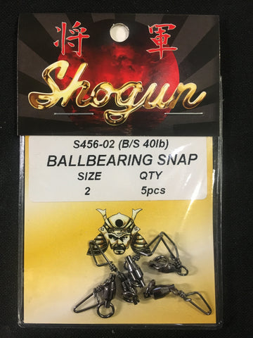 Shogun Ball Bearing Snap Swivel - Size 2 40lb, 5 pcs #S456-02