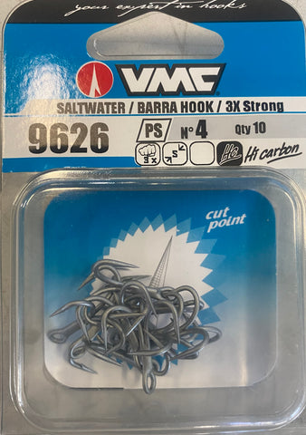 VMC 9296 3X Strong Treble Hook Size 4, 10pcs