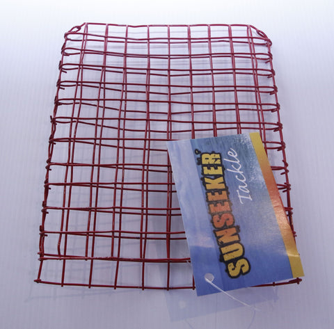 Sunseeker Red Wire Fishing Bait Basket Cage Envelope - Large